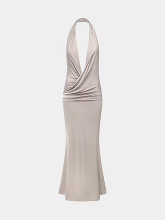 Afina Dress in Dusk Beige