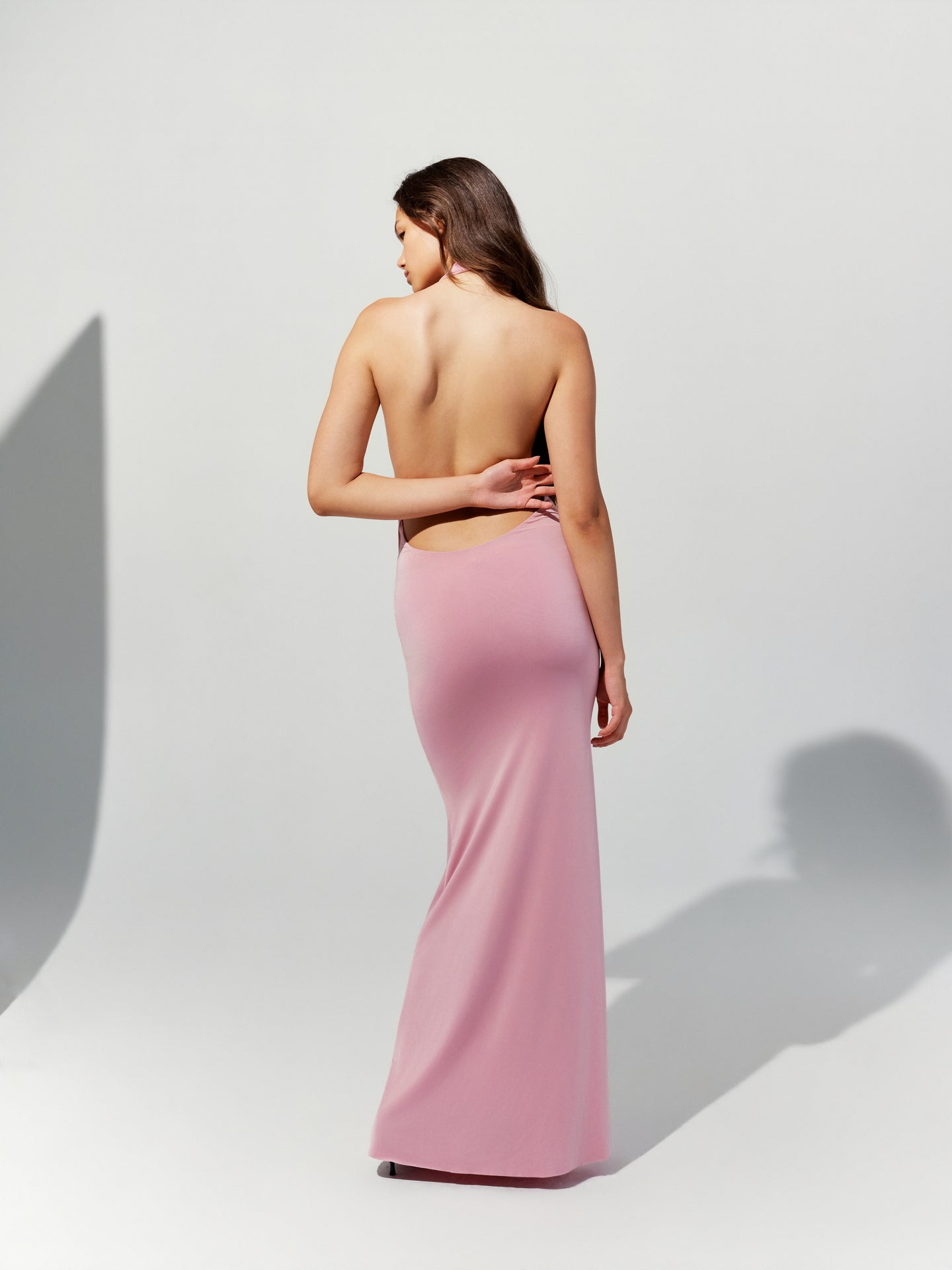 Afina Dress in Dusty Rose