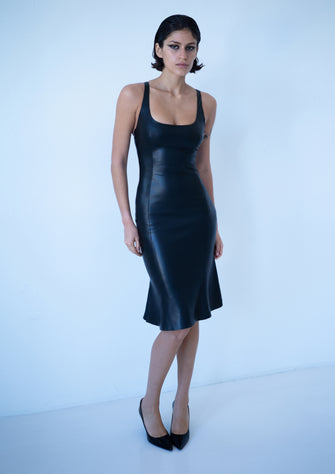 Skin Dress in Faux Leather